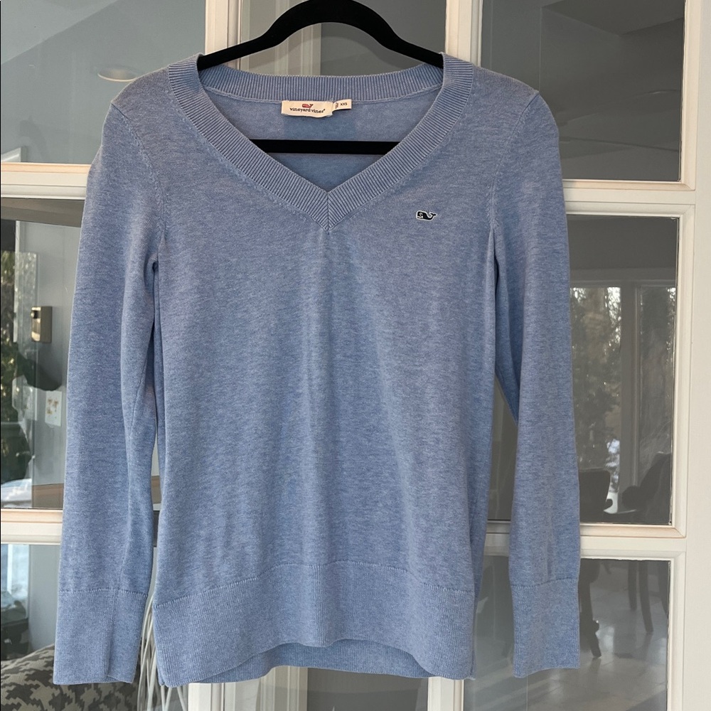 Vineyard Vines Comfy Heritage V-neck Cotton Sweater - Picture 2 of 5
